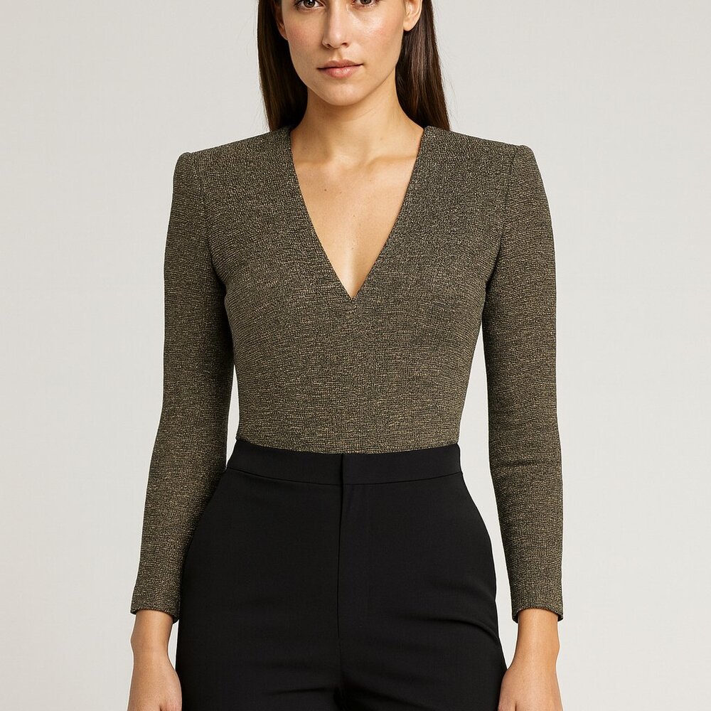 Daniela Corte‎ Metallic Bodysuit Small